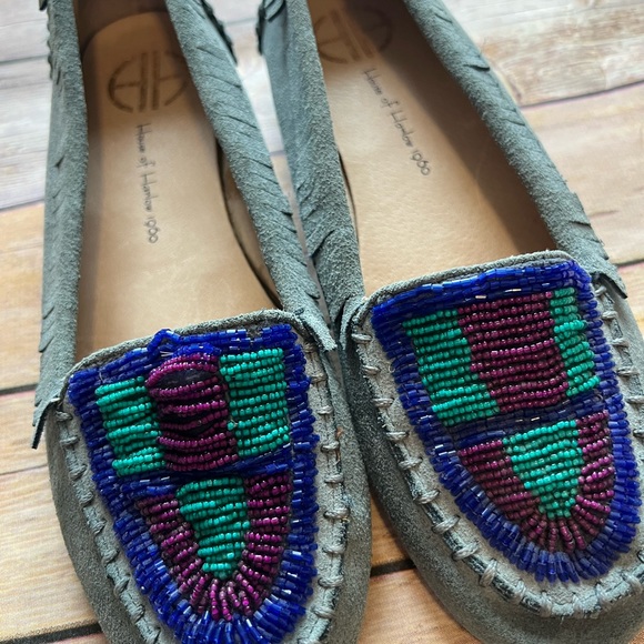 House of Harlow 1960 - Millie Multi-color beaded moccasins. - Picture 2 of 3